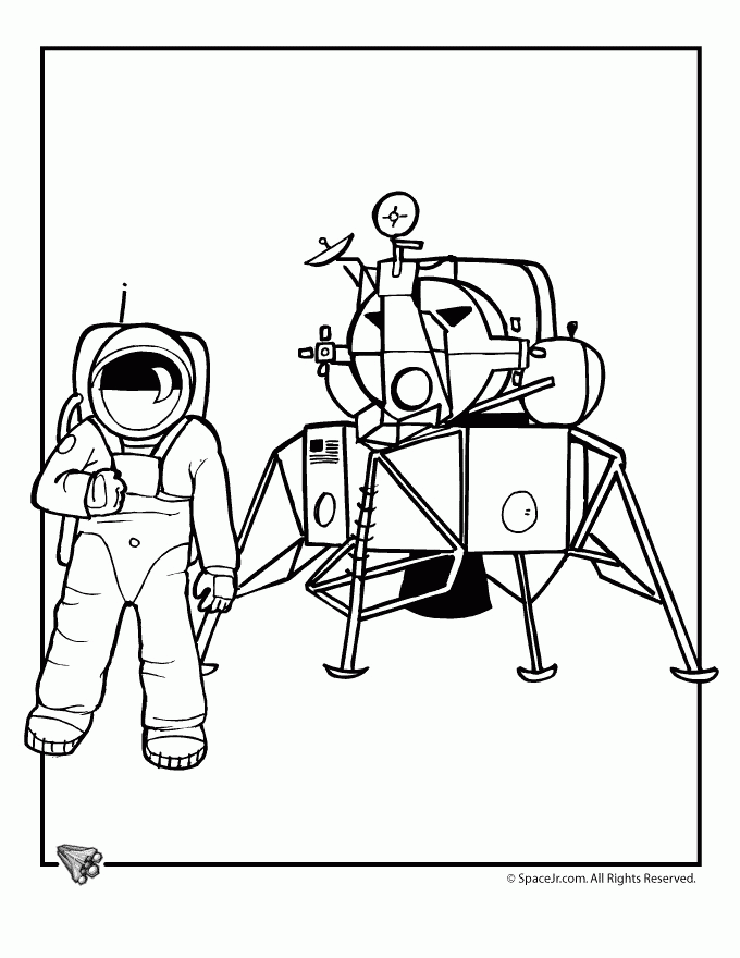 Plansa de colorat cu Astronaut 14 6